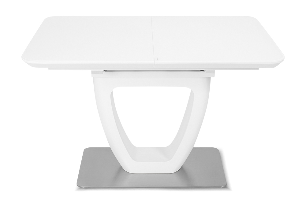 Стол лакированный обеденный раздвижной LAURA – Овальный AERO, цвет белый шелк, размер 120 (+40) 71100 - фото 2