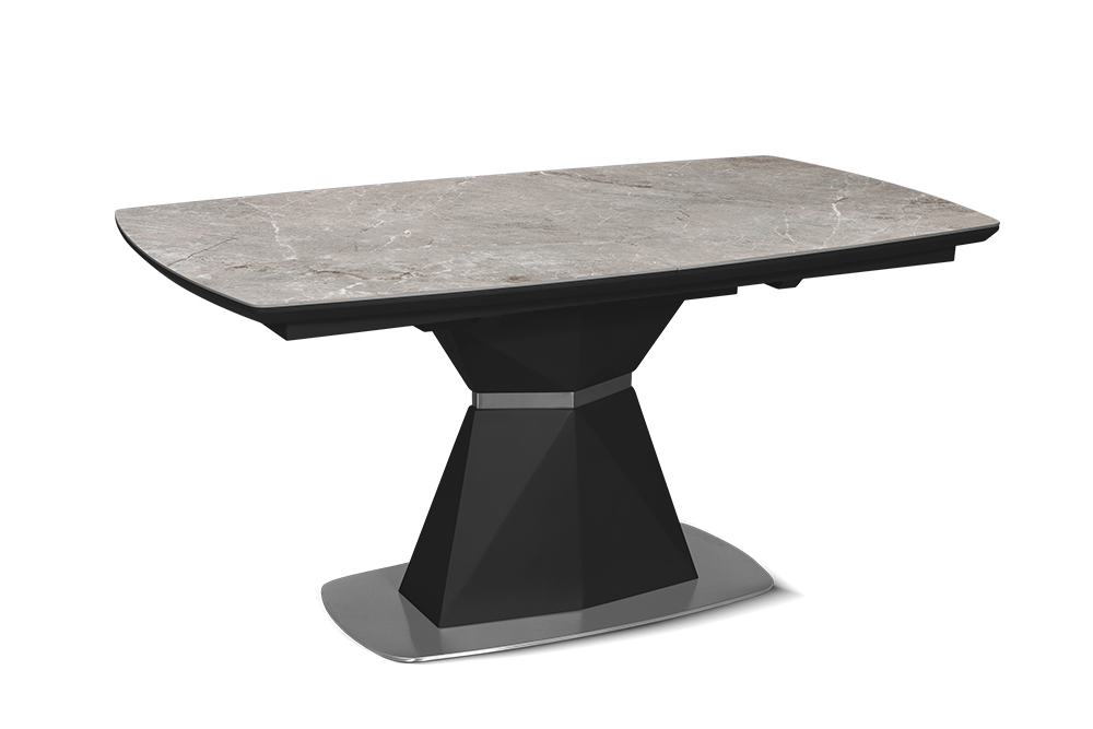 Стол обеденный раздвижной DIAMANT 160 GREY SKY CER – Прямоугольный AERO, цвет серый камень, размер 158 (+49)