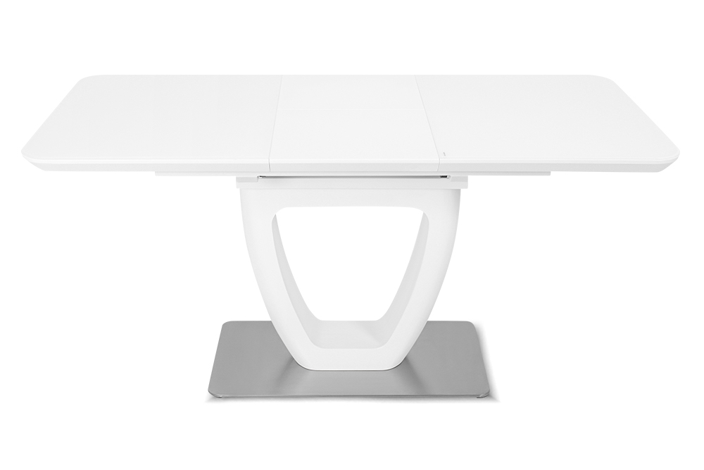 Стол лакированный обеденный раздвижной LAURA – Овальный AERO, цвет белый шелк, размер 120 (+40) 71100 - фото 3