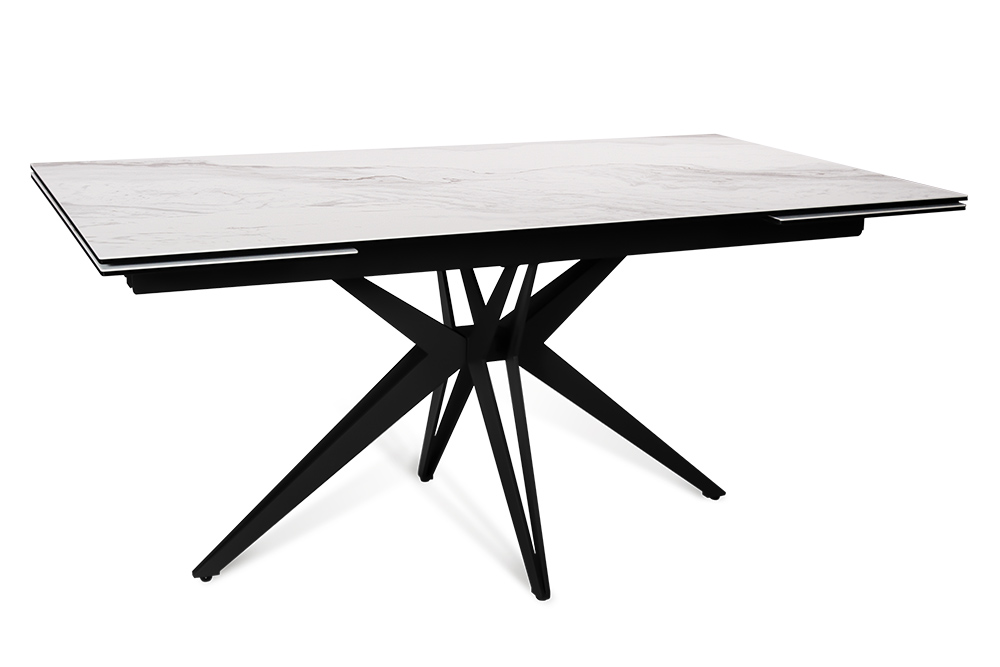 Стол обеденный раздвижной GENT - Прямоугольный AERO, цвет молочный, размер 160 (+40) (+40)