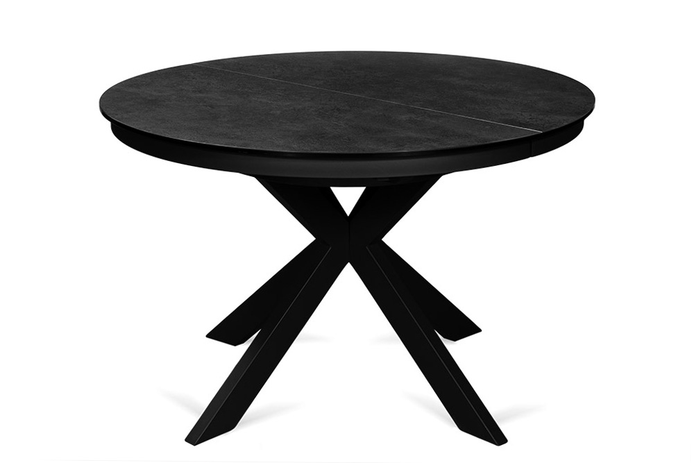Стол обеденный раскладной ALTONA – Круглый AERO, цвет карбон, размер 120 (+40) 90473 - фото 3