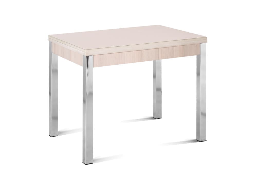 

Стол стеклянный раскладной KIT 90 CAP-WHITE OAK, Беленый дуб;стекло капучино, KIT