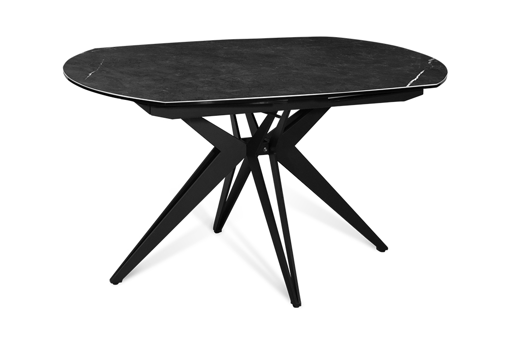 Стол обеденный раскладной BRUGGE – Круглый AERO, цвет темно-серый, размер 130 (+30) (+30)