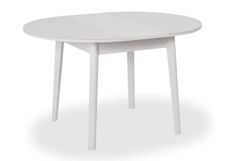 Стол деревянный кухонный раскладной MOON – Круглый AERO, цвет белый, белое стекло, размер 95 (+31) 44445 - фото 2