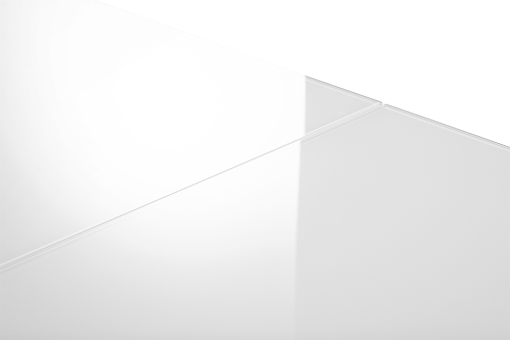 Стол раскладной BERNER 140 WHITE GLASS BK - прямоугольный AERO, цвет белый, черные ножки, размер 140 (+45) 101212 - фото 8